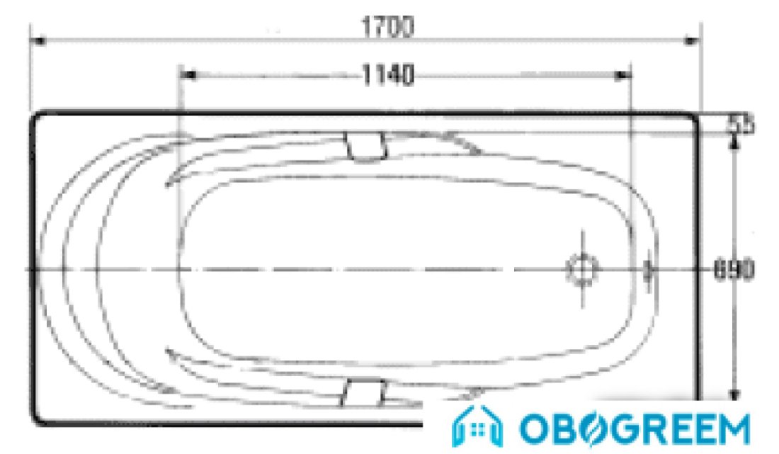 Ванна Jacob Delafon Adagio 170x80 [E2910]