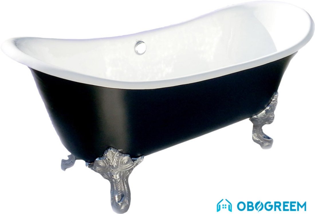 Ванна Goldman Glossy 183x77 Black