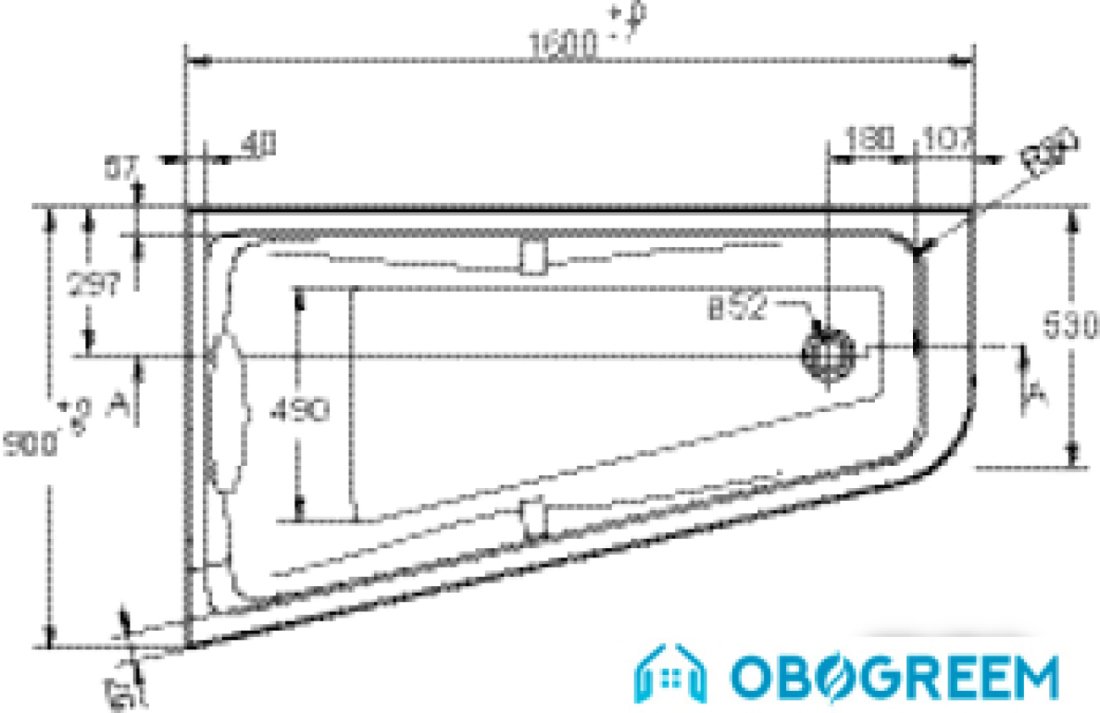 Ванна Jacob Delafon Odeon Up 160x90L [E6065RU]