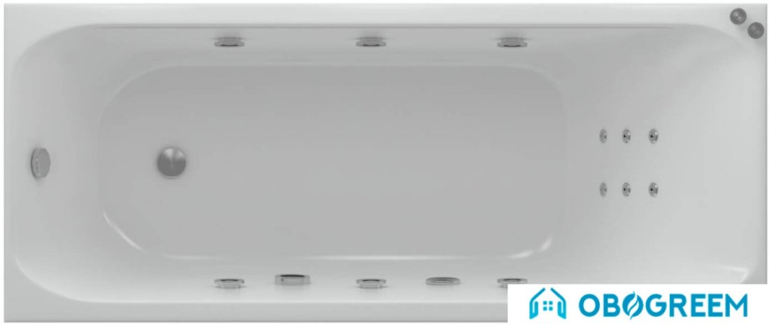 Ванна Aquatek Альфа 150x70 (с экраном и каркасом, слив слева)