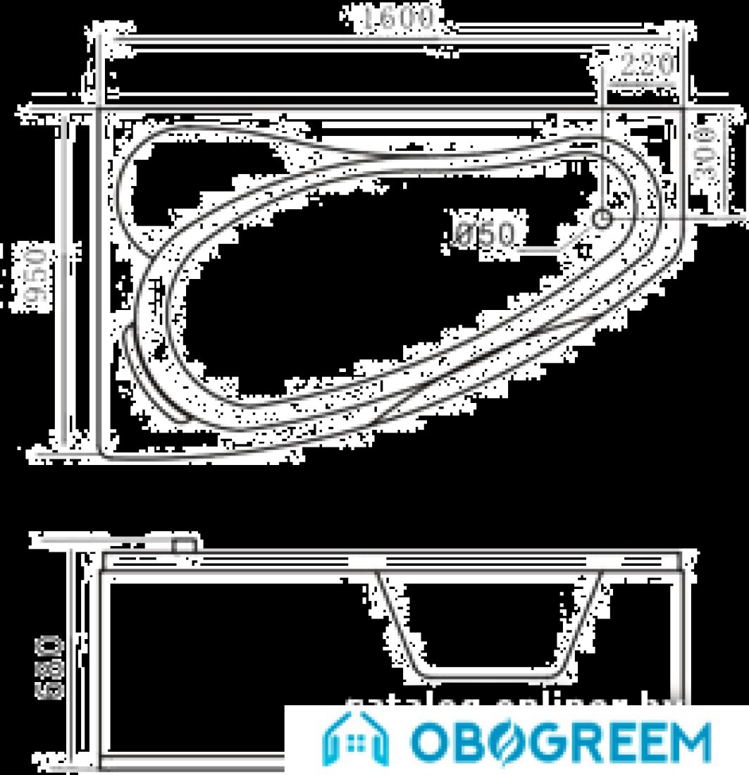 Ванна Gemy G9046 B