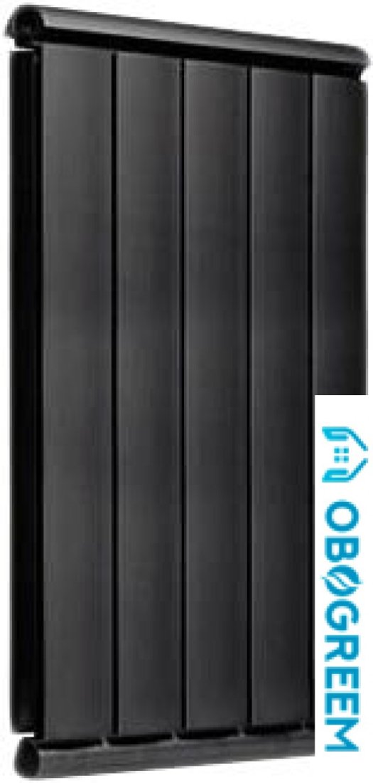Алюминиевый радиатор Silver S 950 (12 секций, черный шелк)