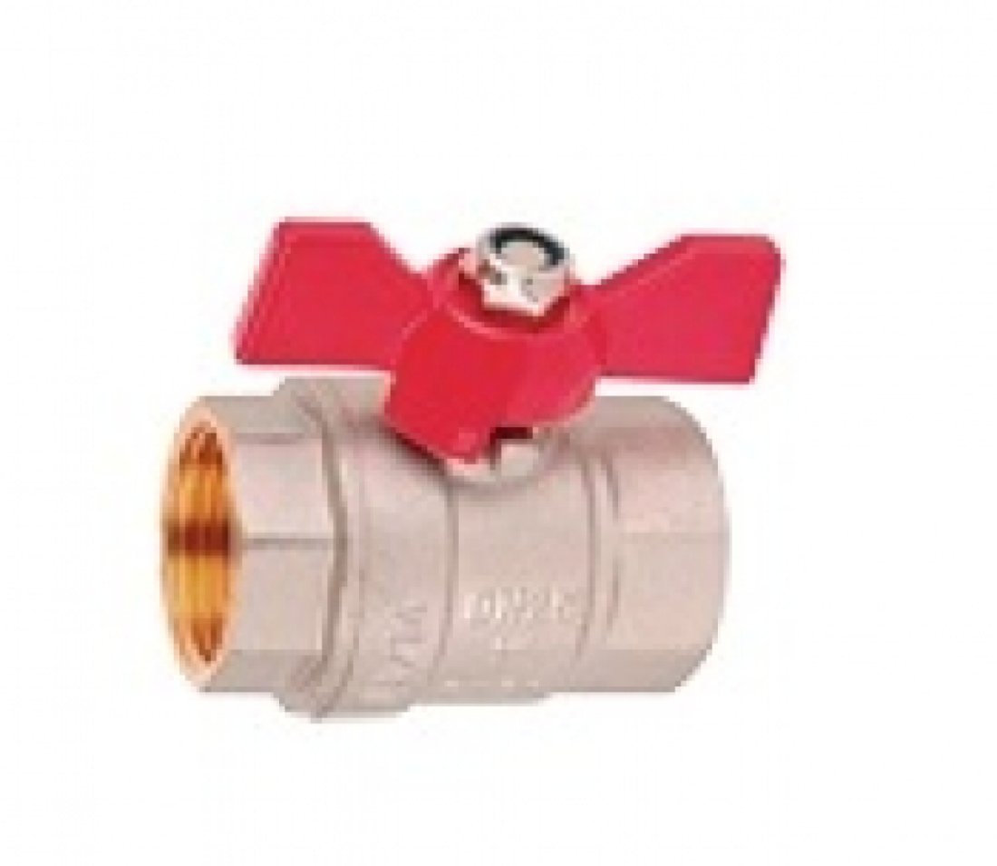 Wester W54A34S Кран шаровой муфтовый полнопроходной (бабочка) 3/4" ВВ
