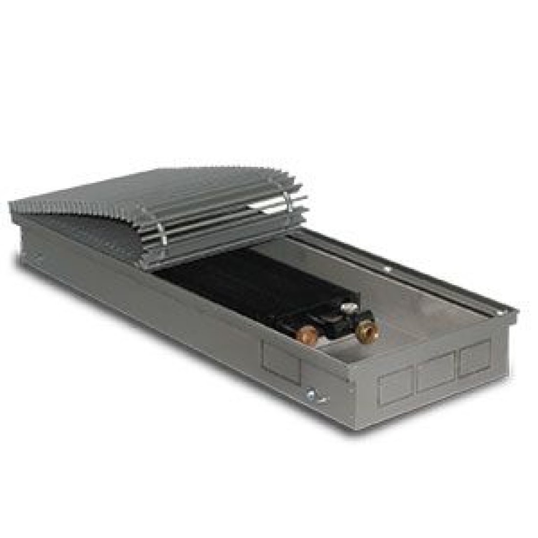 Внутрипольный конвектор PrimoClima PCN90-900 без вентилятора, решетка из алюминия анодированного в натуральный цвет