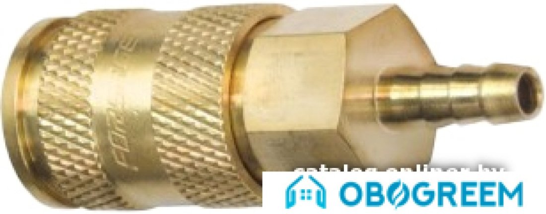 Фитинг FORSAGE Быстроразъем пневмат с клапаном елочка 6 мм F-BSE1-2SH (латунь)