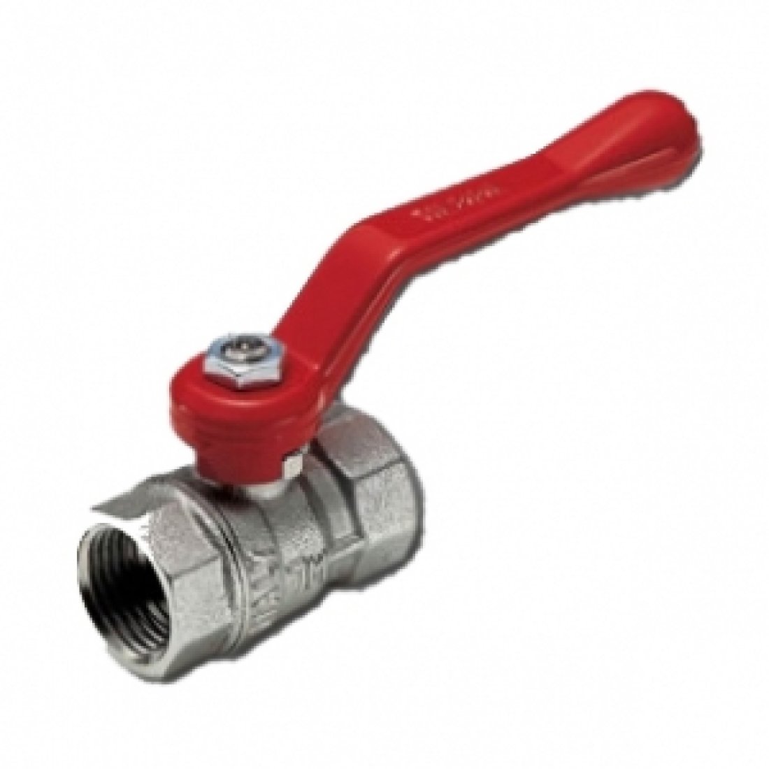 Кран шаровой полнопроходной Tiemme SCIROCCO 2310 - 1"1/4 (ВР/ВР,PN30,Tmax 120°С,ручка-рычаг красная)