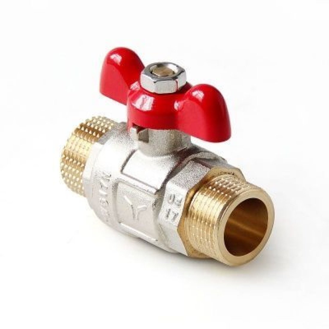 Кран шаровой полнопроходной ручка бабочка, Н-Н 3/4 Pro Aqua Valves