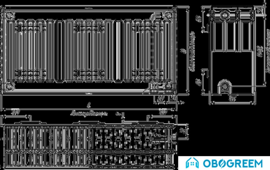 Стальной панельный радиатор Лидея ЛК 33-304 тип 33 300x400