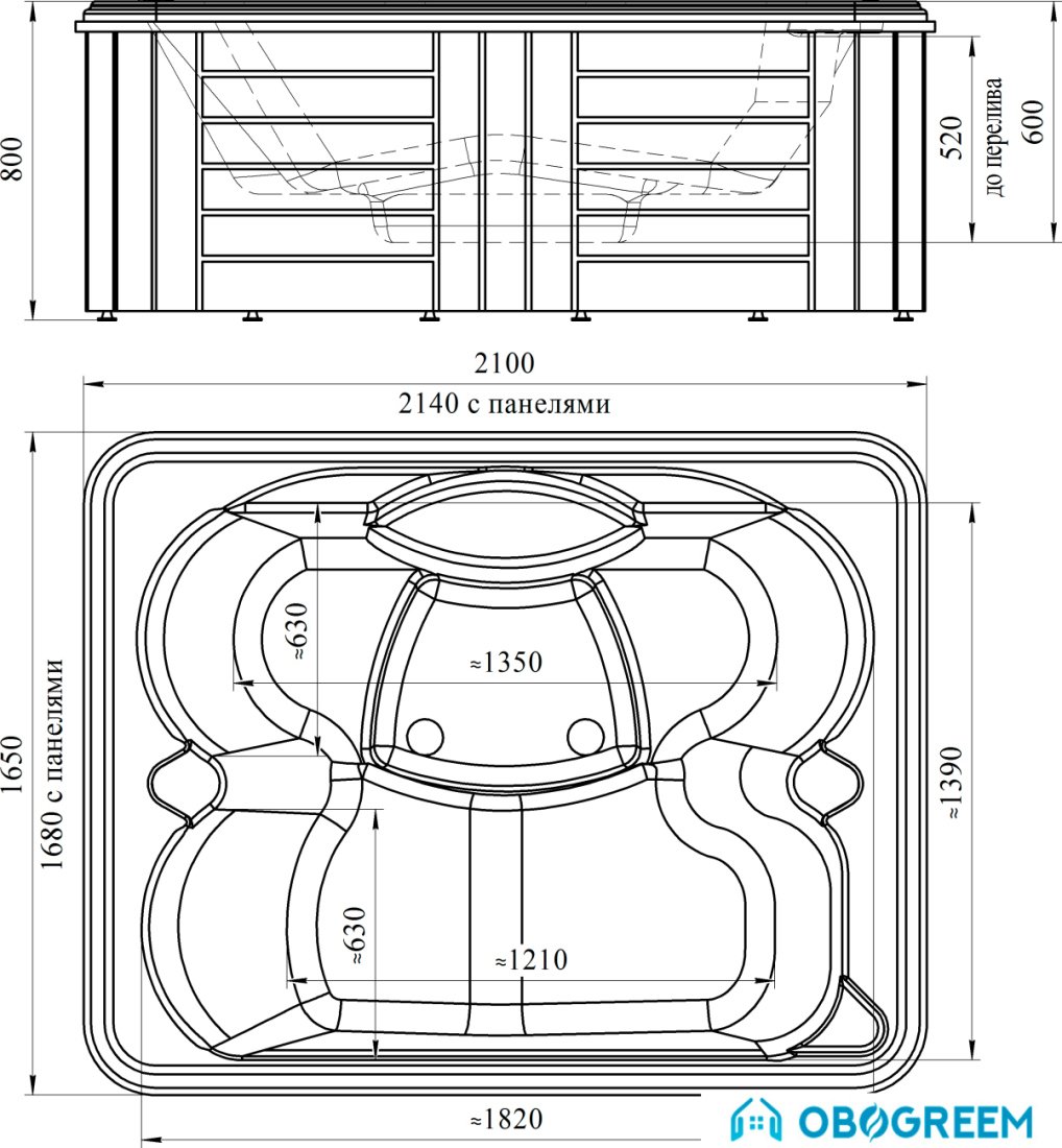 Ванна Radomir DeLuxe 214х168 (белый)