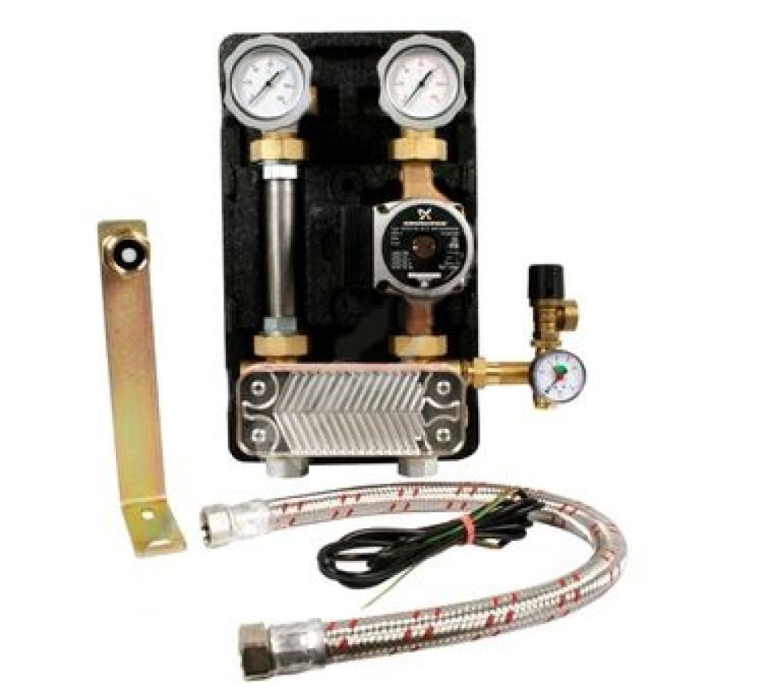 Meibes Насос "Grundfos" UPS 25-60 RG 20 пластин, 1" с бронзовым корпусом