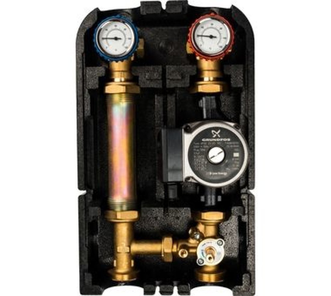 STOUT Насосная группа со смесителем 1" с насосом Grundfos UPSO 25-65