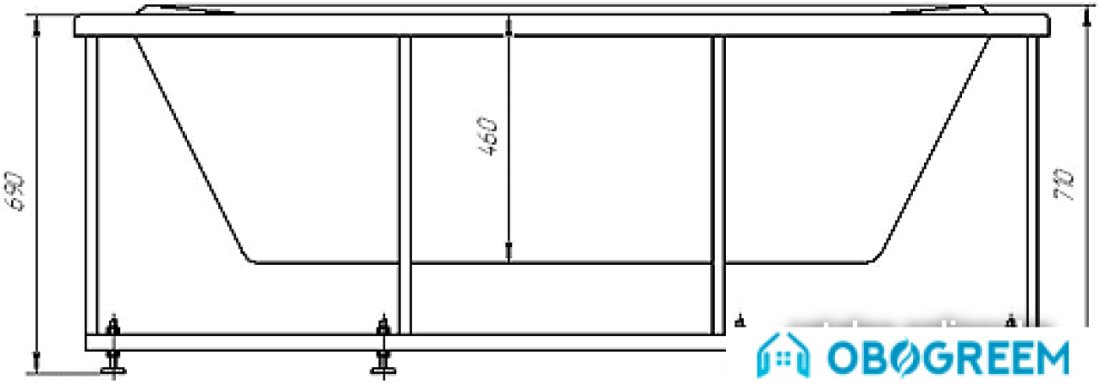Ванна Aquatek Мелисса 180x95