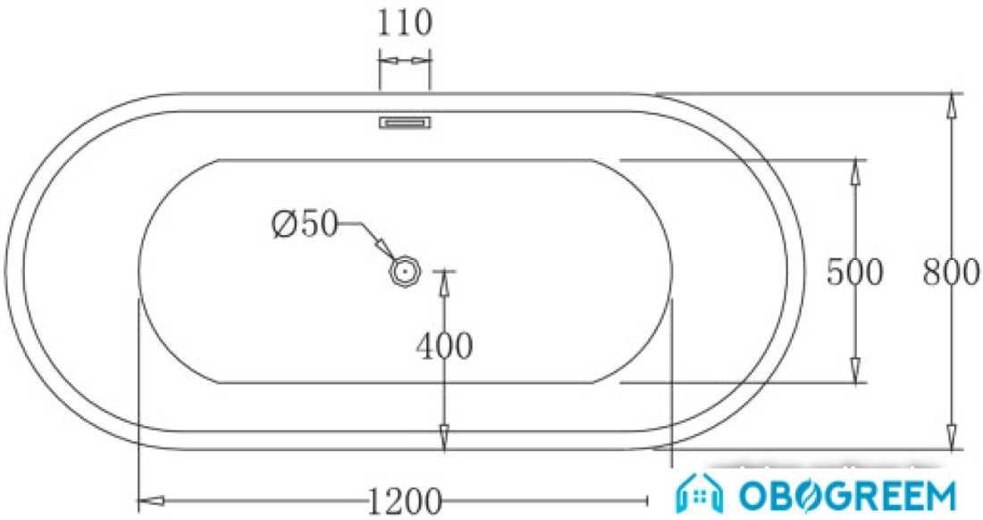 Ванна BelBagno BB71 180x75