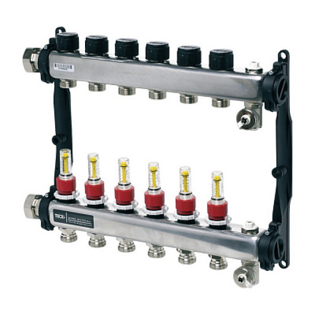 Коллектор TECE для теплого пола с расходомерами 1х3/4ЕК 11 контуров, квадратное сечение