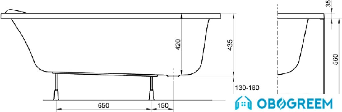 Ванна Kolo Mystery 150x95 L [XWA3751000]