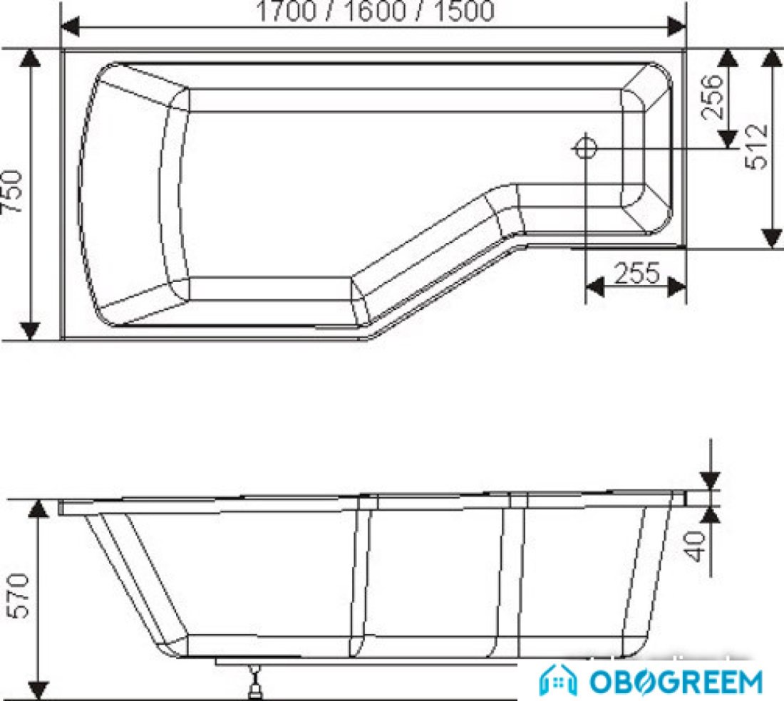 Ванна Ravak BeHappy 75x150 R