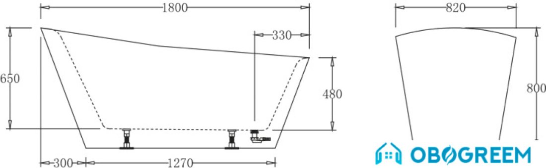 Ванна BelBagno BB63 180x87