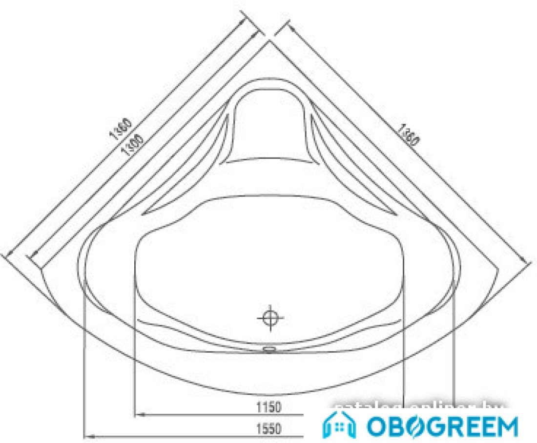 Ванна Artel Plast Злата 136x136