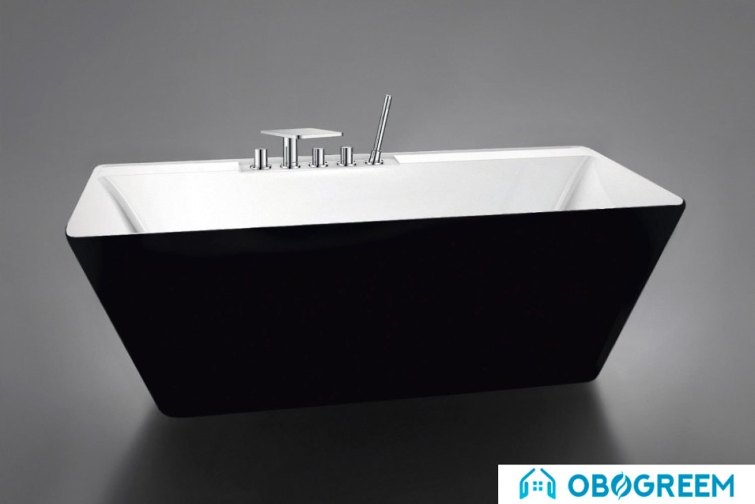 Ванна BelBagno BB19-NERO/BIA 181x81