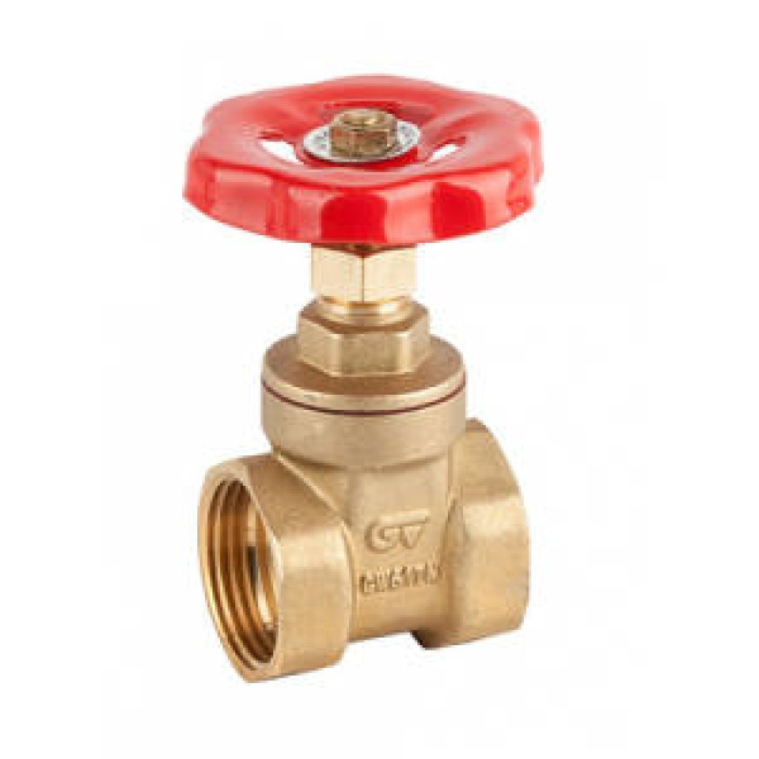 Задвижка клиновая GENEBRE 3220 - 1"1/4 (ВР/ВР, PN10, Tmax 120°C, ручка-вентиль, латунь)