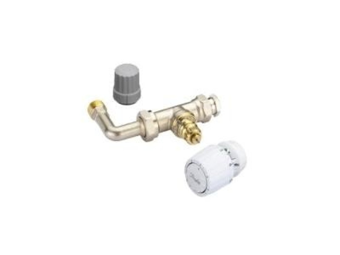 Комплект клапана Danfoss RTR-KE/RTR 7090 - Ду15,1/2 с терморегулятором и уплотнительной втулкой (для однотрубной системы отопления) 013G2170