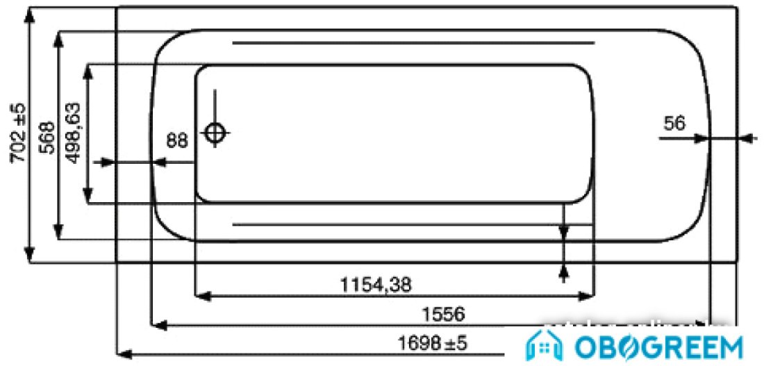 Ванна Jika Clavis 170x70 Standart [2.3649.1.000.670.1]