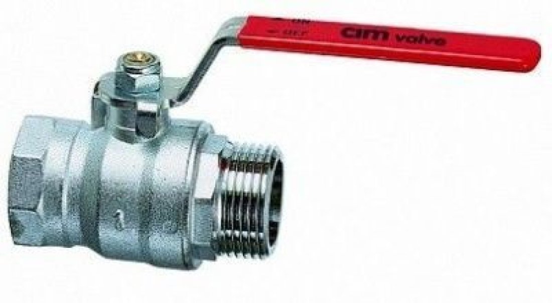 Кран шаровой RED5MF 1/2" серии RED5 полнопроходной PN50 BН плоский рычаг Cimberio