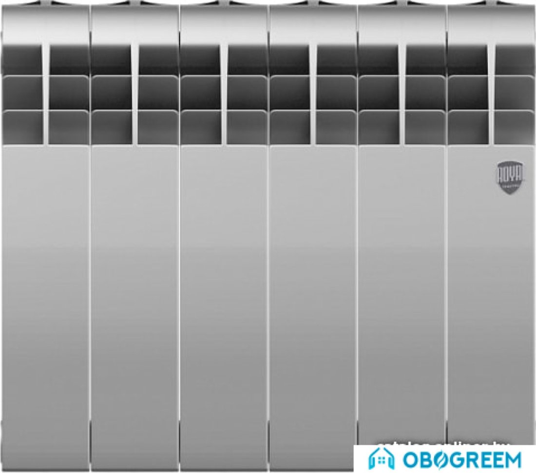 Биметаллический радиатор Royal Thermo BiLiner 350 Silver Satin (6 секций)