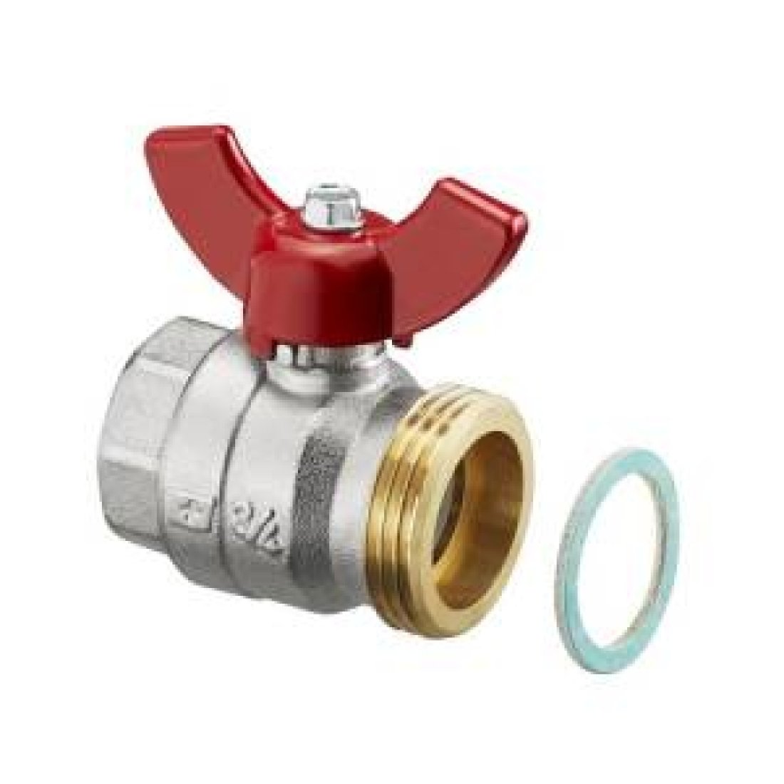 Кран шаровой для коллектора Oventrop Multidis SH - 1" (ВР/НР, плоское уплотнение)