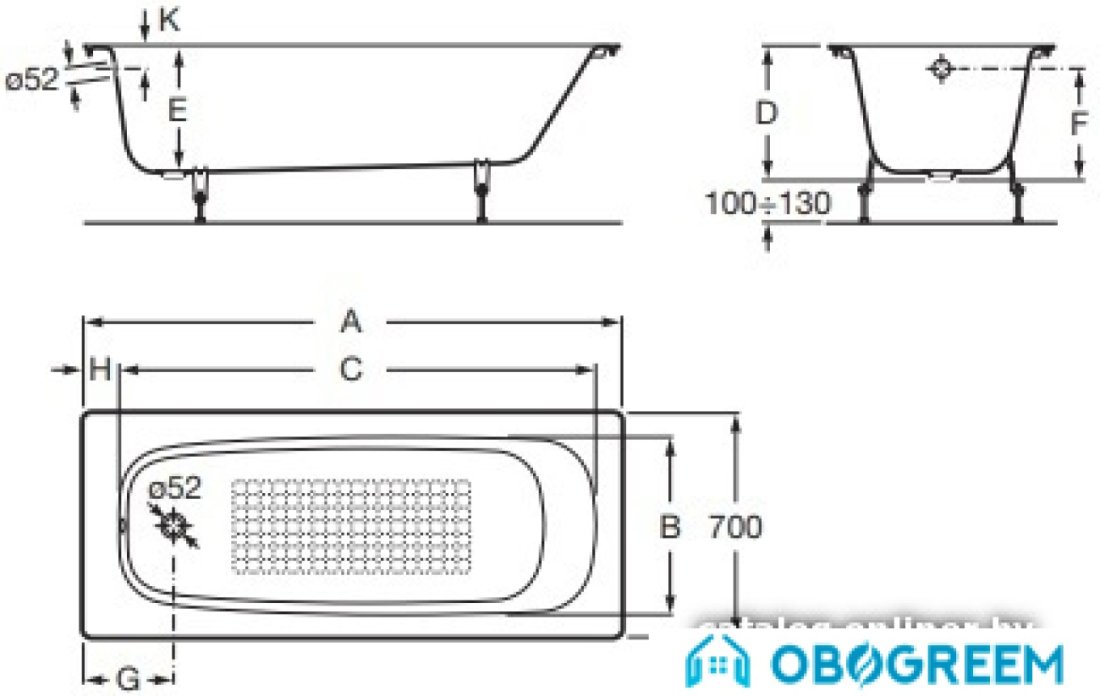 Ванна Roca Continental 150x70 A21291300R