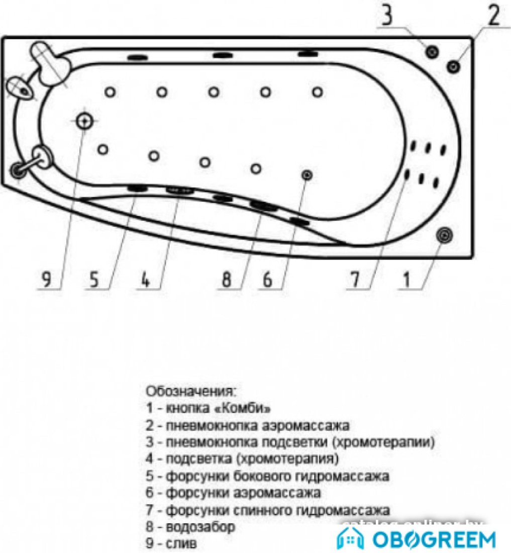 Ванна Aquatek Пандора 160x75 (с экраном и каркасом, излив слева)