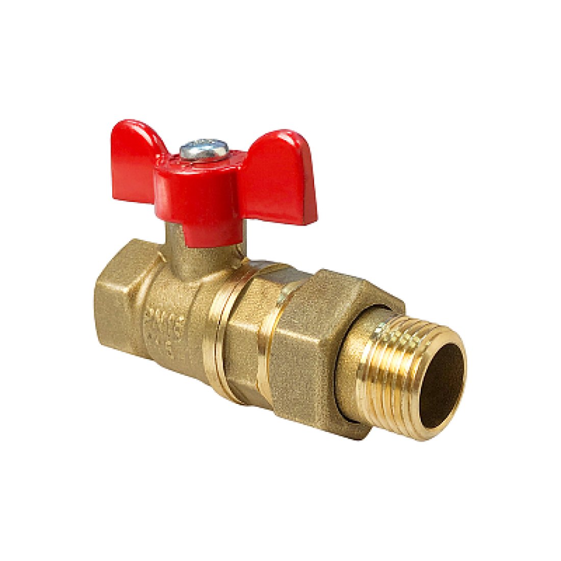 Кран шаровой Valfex VF.227.LB1.114 с американкой ВР/НР ручка-бабочка,1 1/4