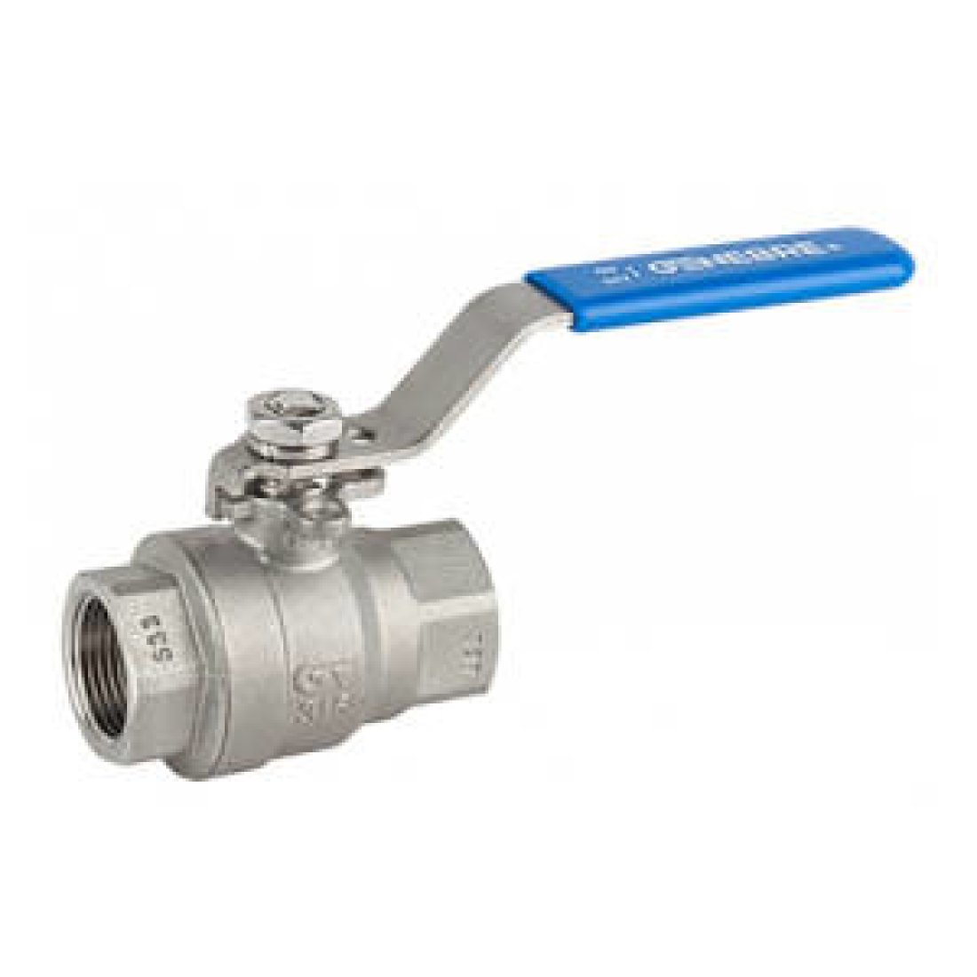 Кран шаровой полнопроходной GENEBRE 2014 - 3/4" (ВР/ВР, PN63, Tmax 180°С, ручка-рычаг, цвет синий)