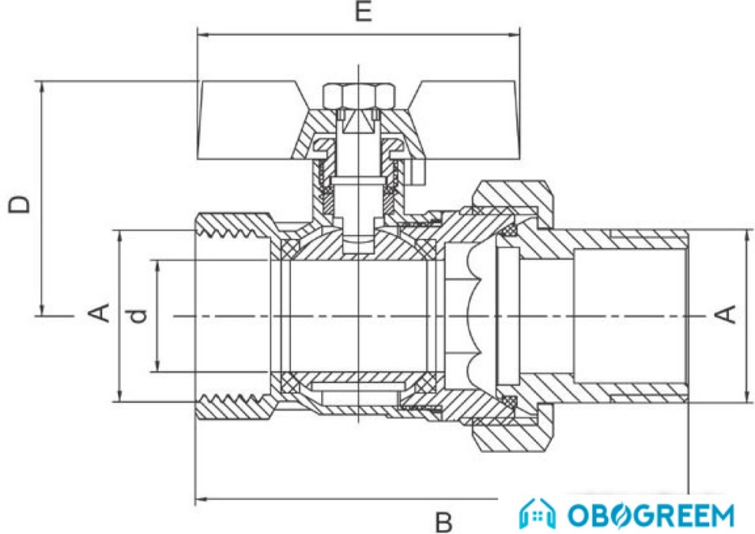 Запорная арматура Ferro Шаровой кран 3/4" KSS2