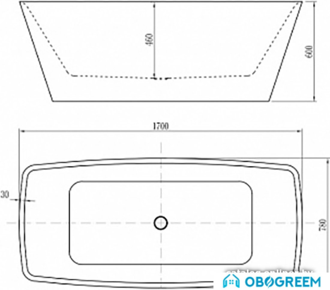 Ванна Aquanet Joy 170x78