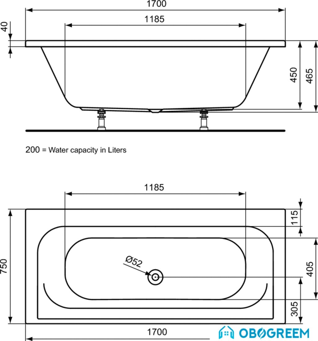 Ванна Ideal Standard Playa Duo 170x75 [T963001]