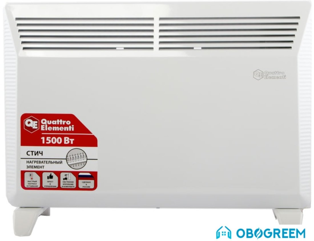 Конвектор Quattro Elementi QE-1500KS