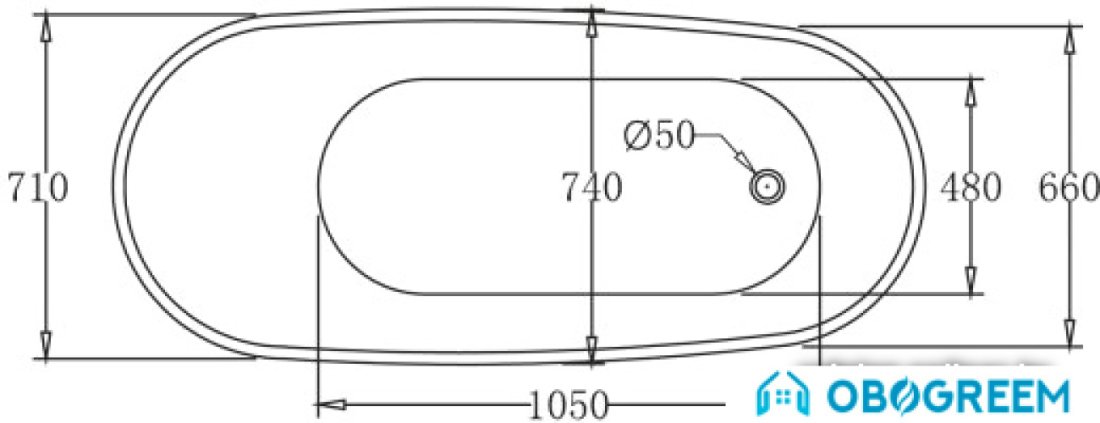 Ванна BelBagno BB64 170x76