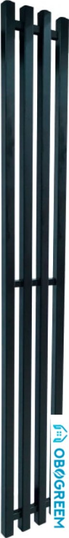 Полотенцесушитель Ростела Слим 1/2" 4 перекладины 18x150 см (черный)