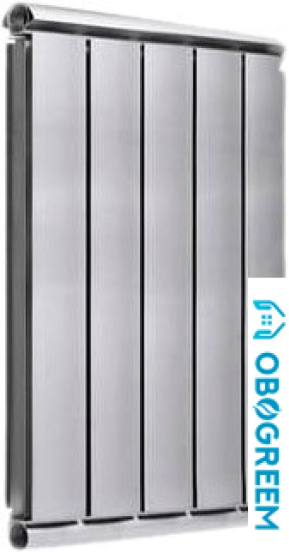 Алюминиевый радиатор Silver S 750 (4 секции, темное серебро муар)