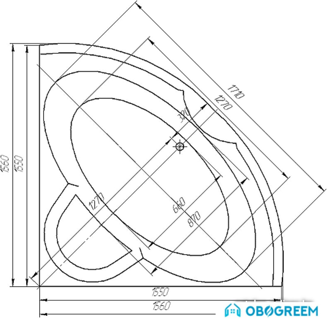 Ванна Aquatek Поларис-2 155x155