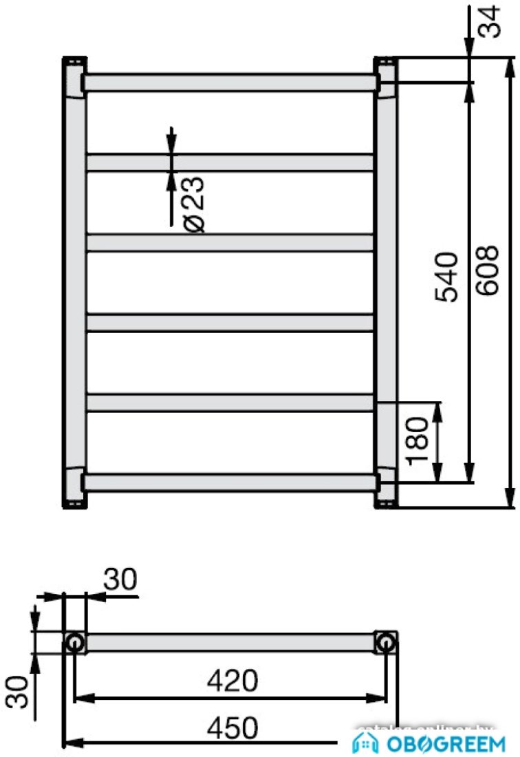 Полотенцесушитель Zehnder Stalox STX-060-045