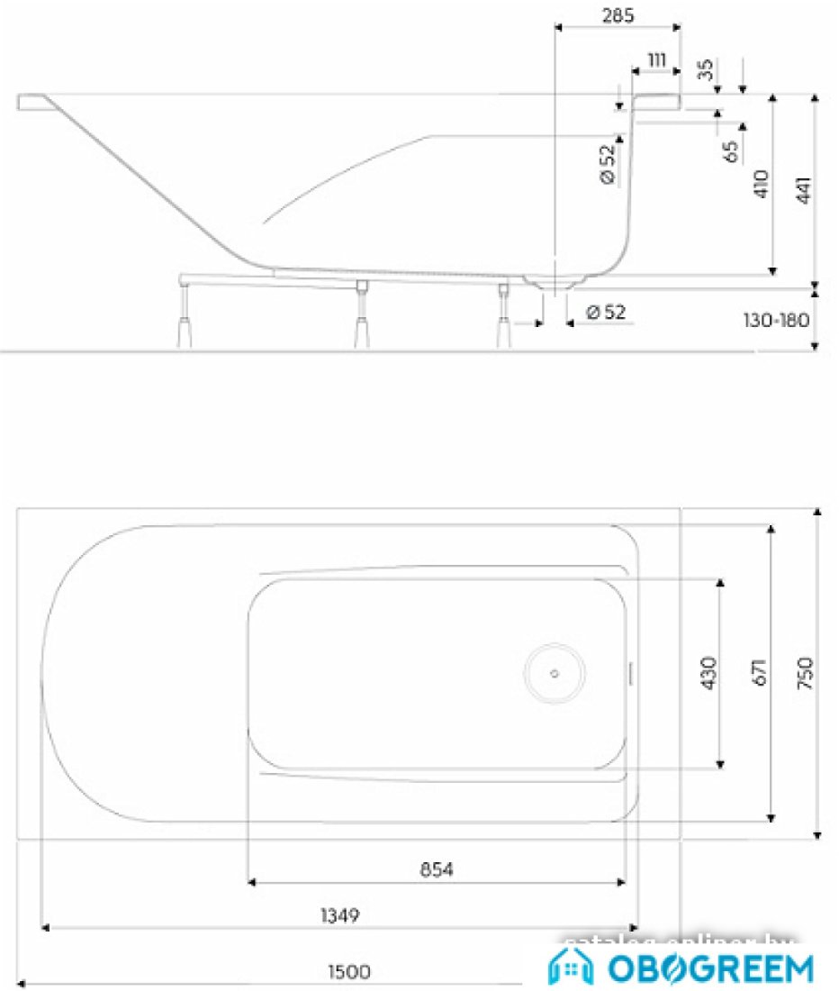 Ванна Kolo Comfort Plus 150x75 [XWP1450000]