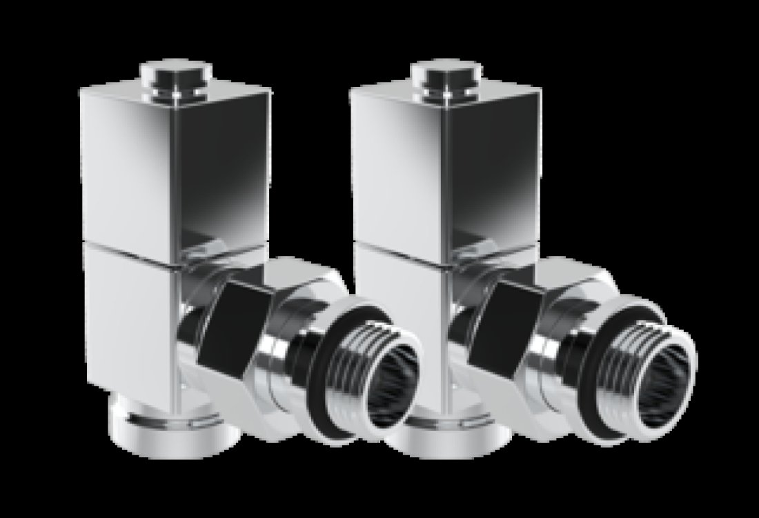 Royal Thermo Набор ручной регулировки угловой CUBE (хром), 1/2" RTE 56.002