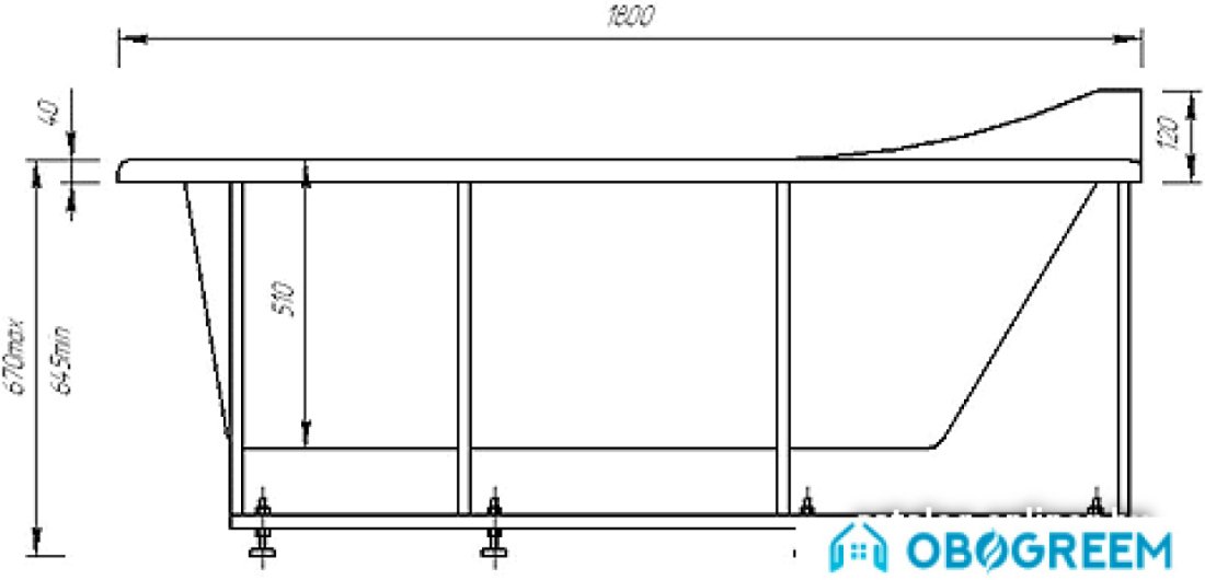 Ванна Aquatek Европа 180x80 L