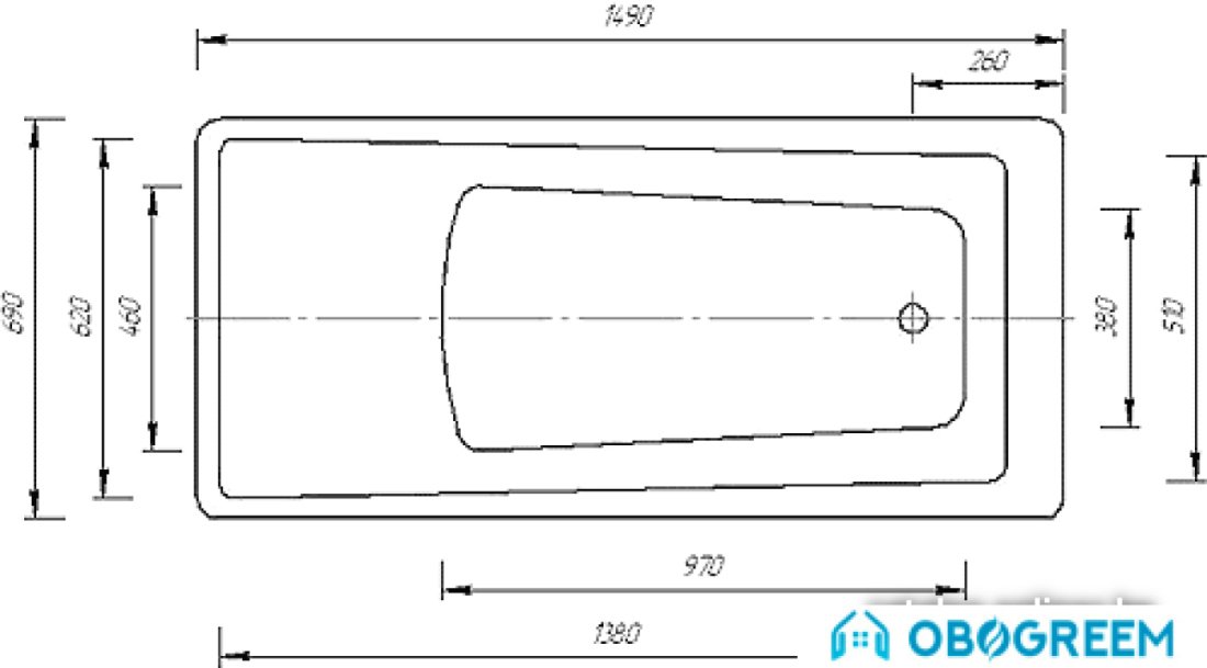 Ванна Aquatek Либра 150x70