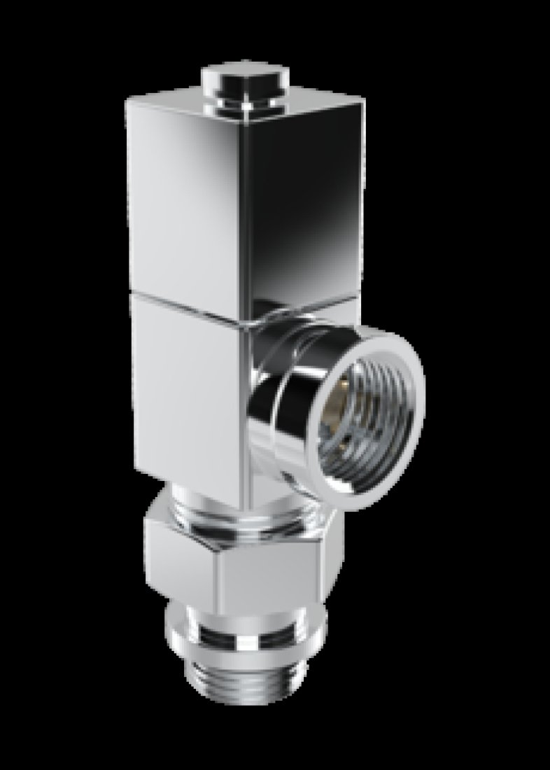 Royal Thermo Вентиль ручной регулировки осевой, CUBE (хром), 1/2" RTE 50.027