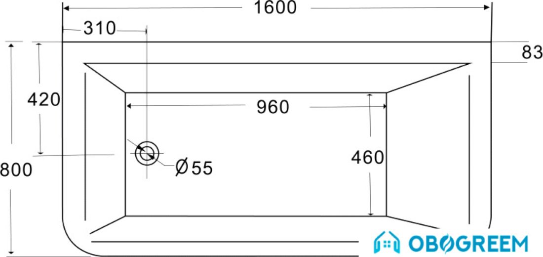 Ванна BelBagno BB51 160x80