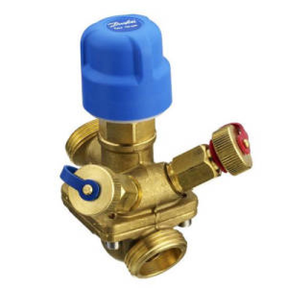 Клапан балансировочно-регулирующий Danfoss - AQT 1/2" (НР/НР, PN16, Tmax 120°С, c измер.ниппелями)