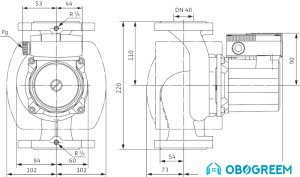 Циркуляционный насос Wilo TOP-S 40/4 (3~400/230 V, PN 6/10)